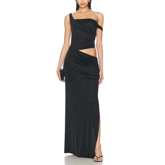 Anna October 'Willow' Black Polyester Maxi Dress Size M